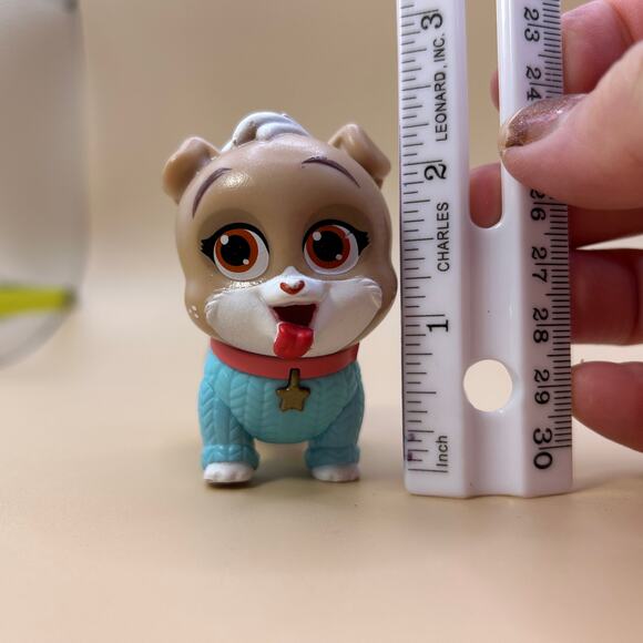 Disney Junior Puppy Dog Pals Mini Figure Keia Blue Sweater Orange Collar 2 1/2" - Picture 3 of 7